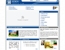 Tablet Screenshot of edenclubmangalore.com